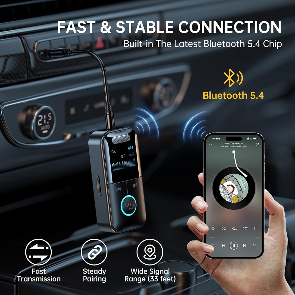 4 in1 Bluetooth Audio Adapter Wireless Receiver Transmitter 3.5mm Aux MP3 Player