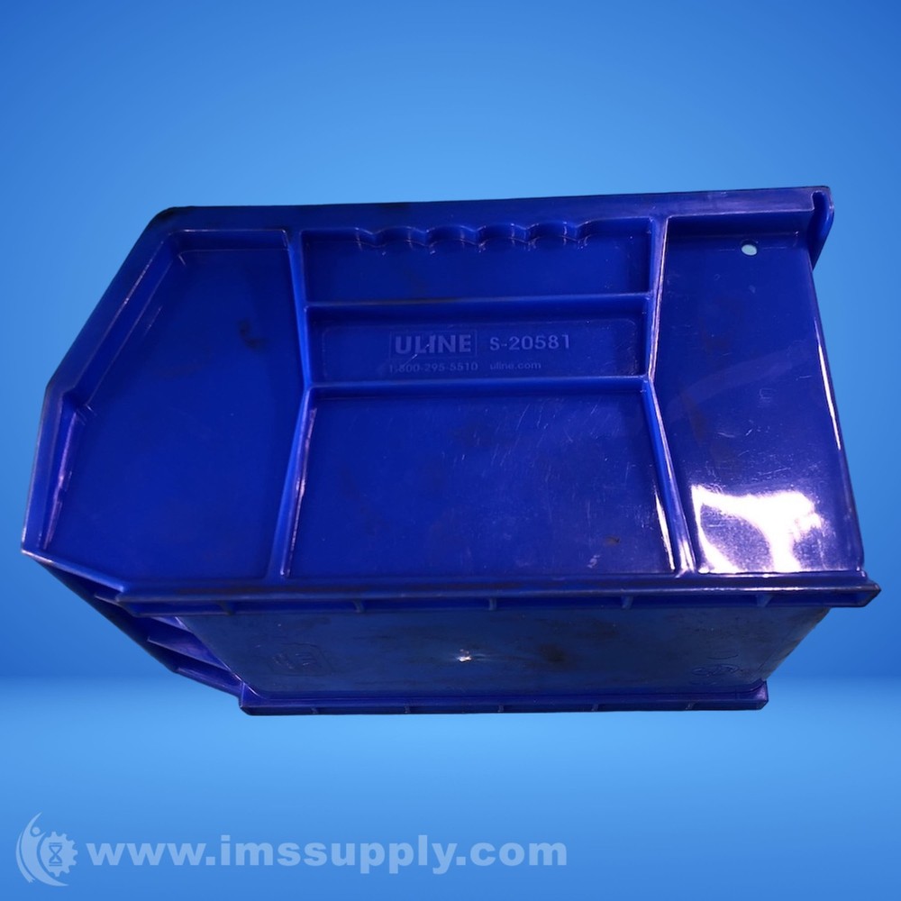 Uline S-20581 Blue Stackable Storage Bin USIP
