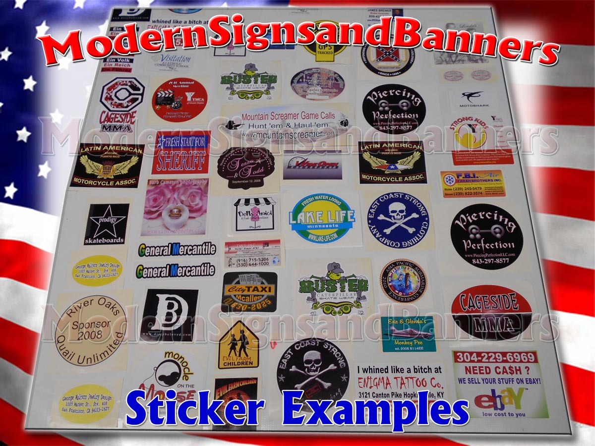 25 3x10 Custom Printed Full Color Outdoor Vinyl Car Bumper Sticker Logo Decal