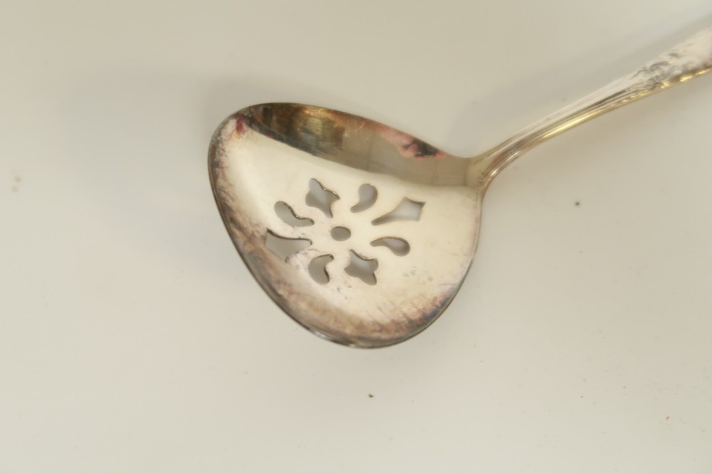VTG Diner Salad Spoon National Silver Plate 4.5" Long Ornate