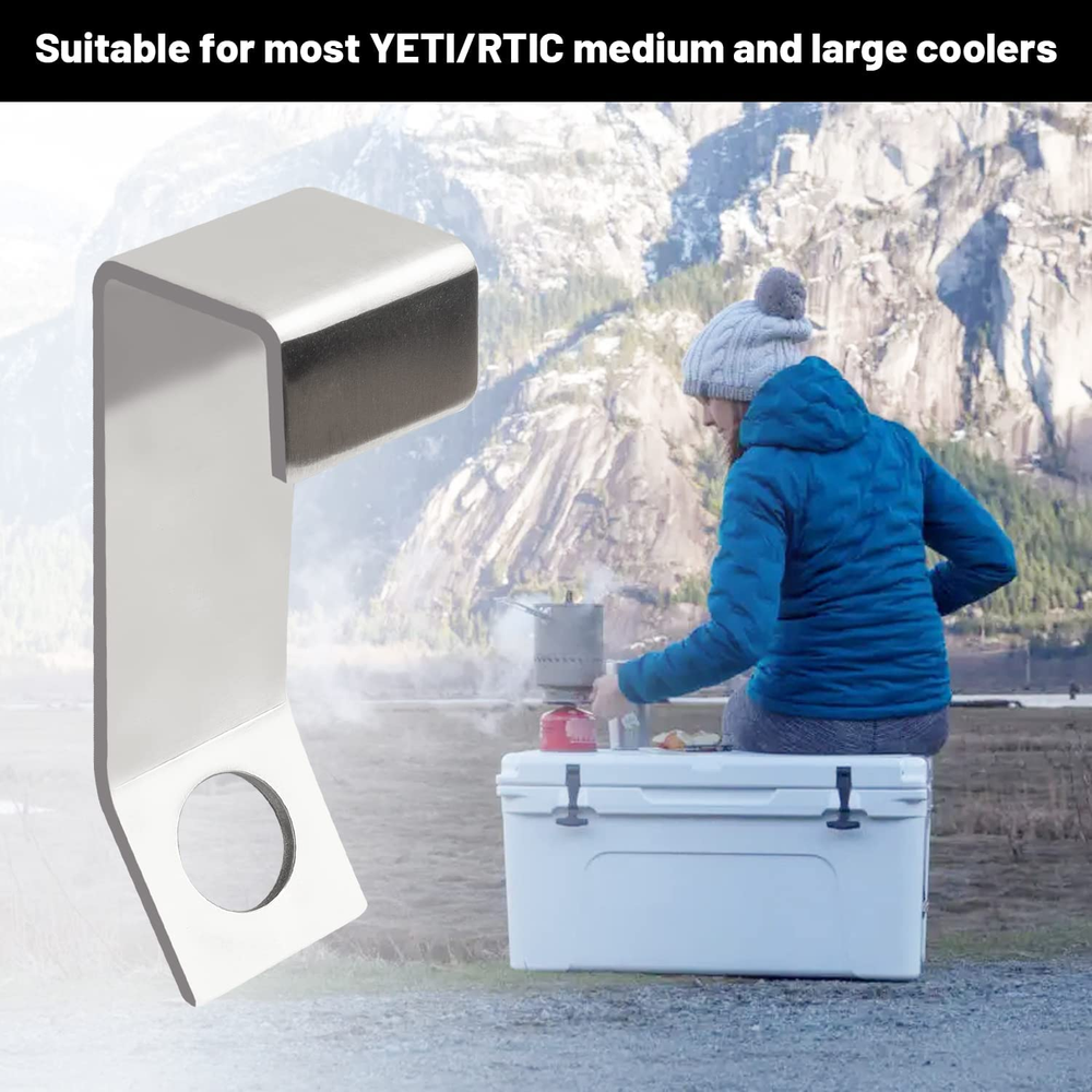 2 Pack Cooler Lock Bracket Compatible with Yeti/RTIC Coolers Tie Down Kit