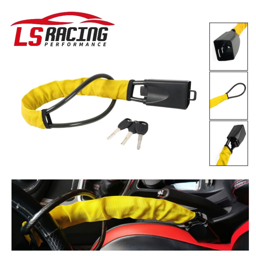 Modern Car Steering Wheel Lock Anti-Theft Security Device Universal + 3 Keys
