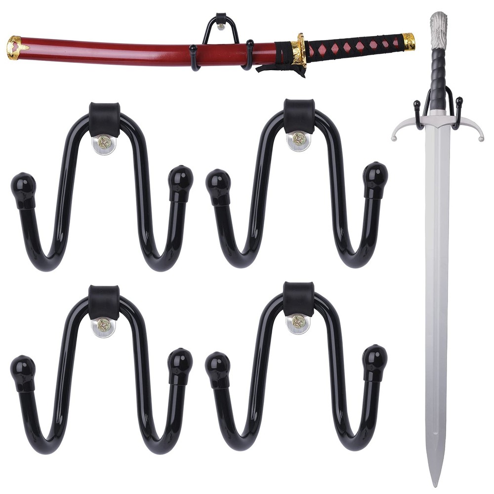 4 Pack Small Adjustable Sword Wall Mount Display Rack Stand Holder Hook Hanger f