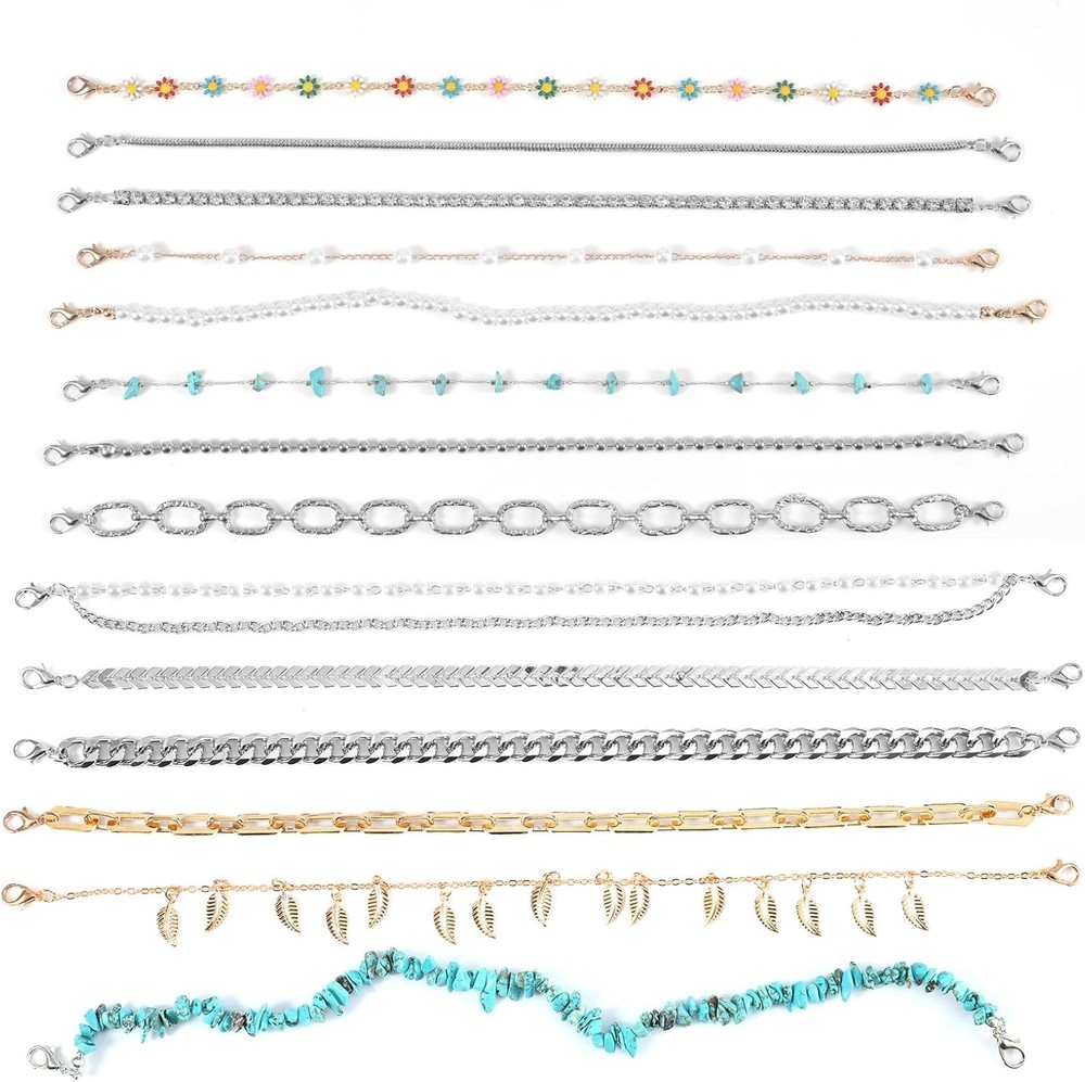 14pcs Trucker Hat Chains Bulk, Detachable Charms Baseball Cap...