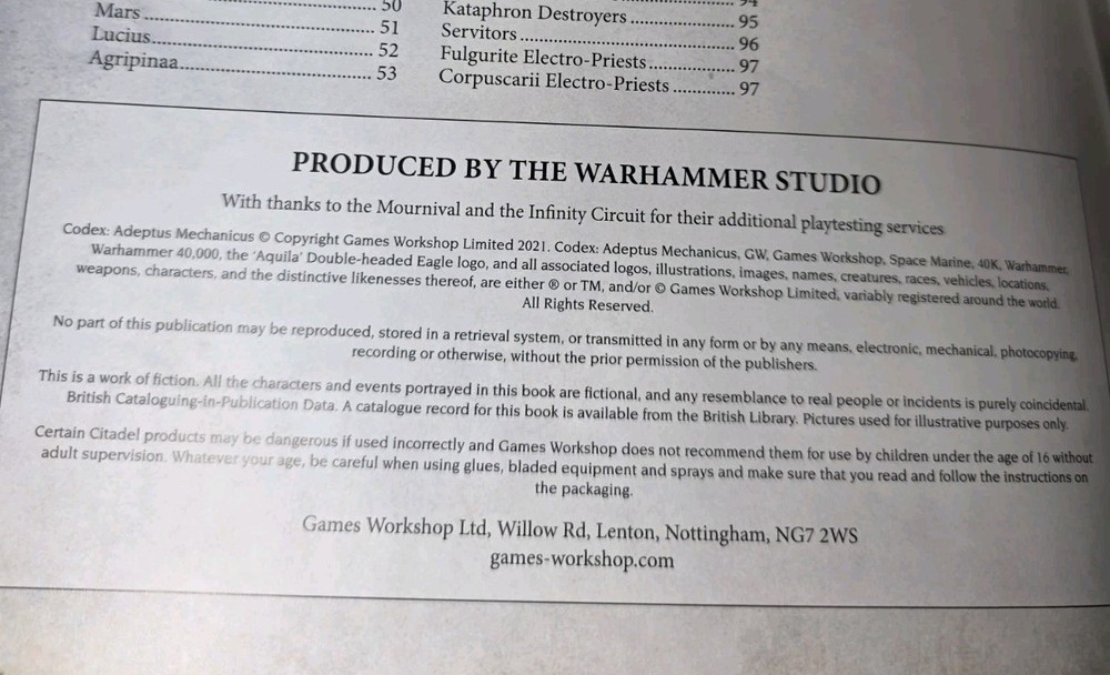 Warhammer 40k Codex Adeptus Mechanicus Book Supplement Hardcover 2021