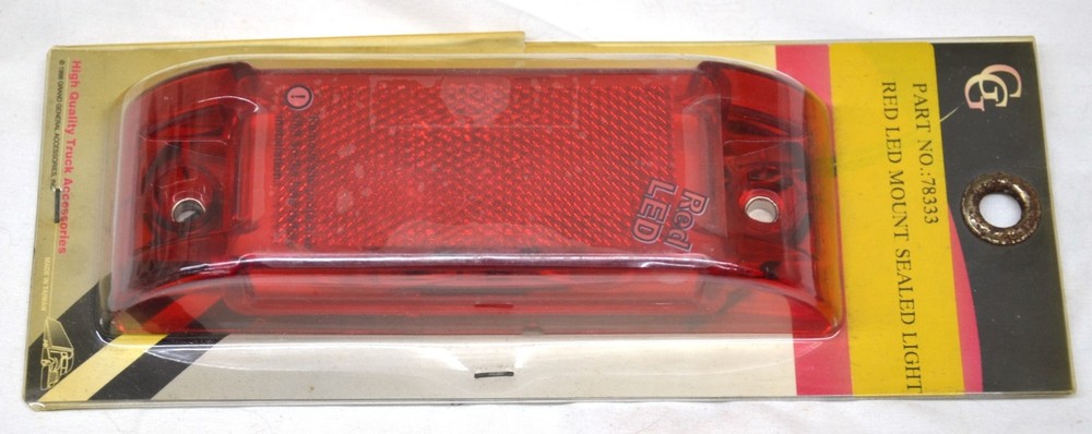 Marker Light Side Rectangular Red Reflector Lens 3 LEDS 6" GG#78333