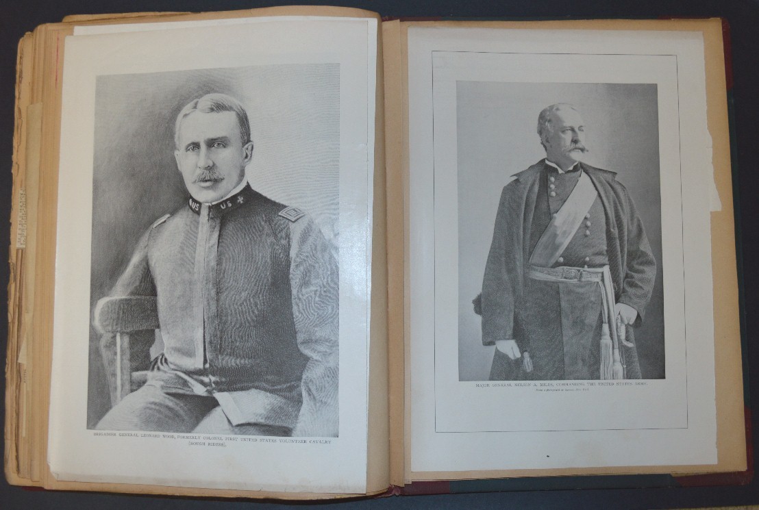 Antique 1898 SPANISH AMERICAN WAR SCRAPBOOK, Huge, Original ! Remember the Maine