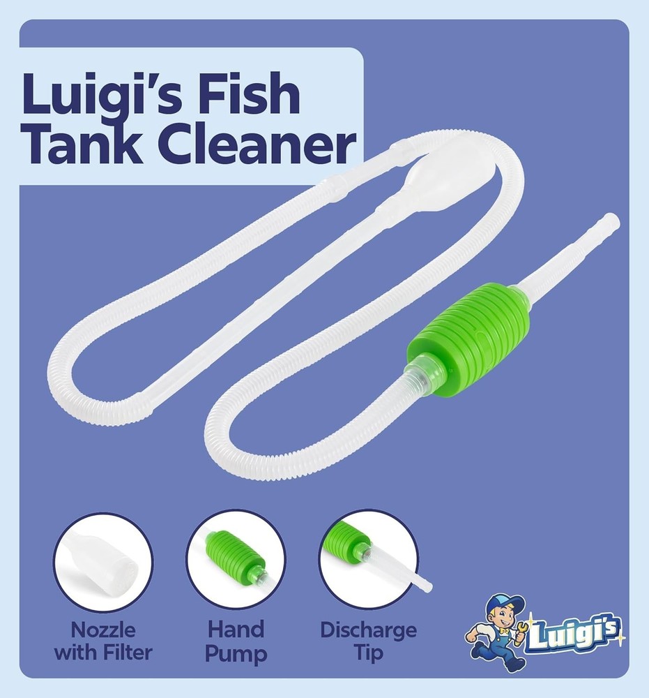 One-Way Valve Hand Siphon: Efficient Fish Tank Cleaner for Regular Water Changes