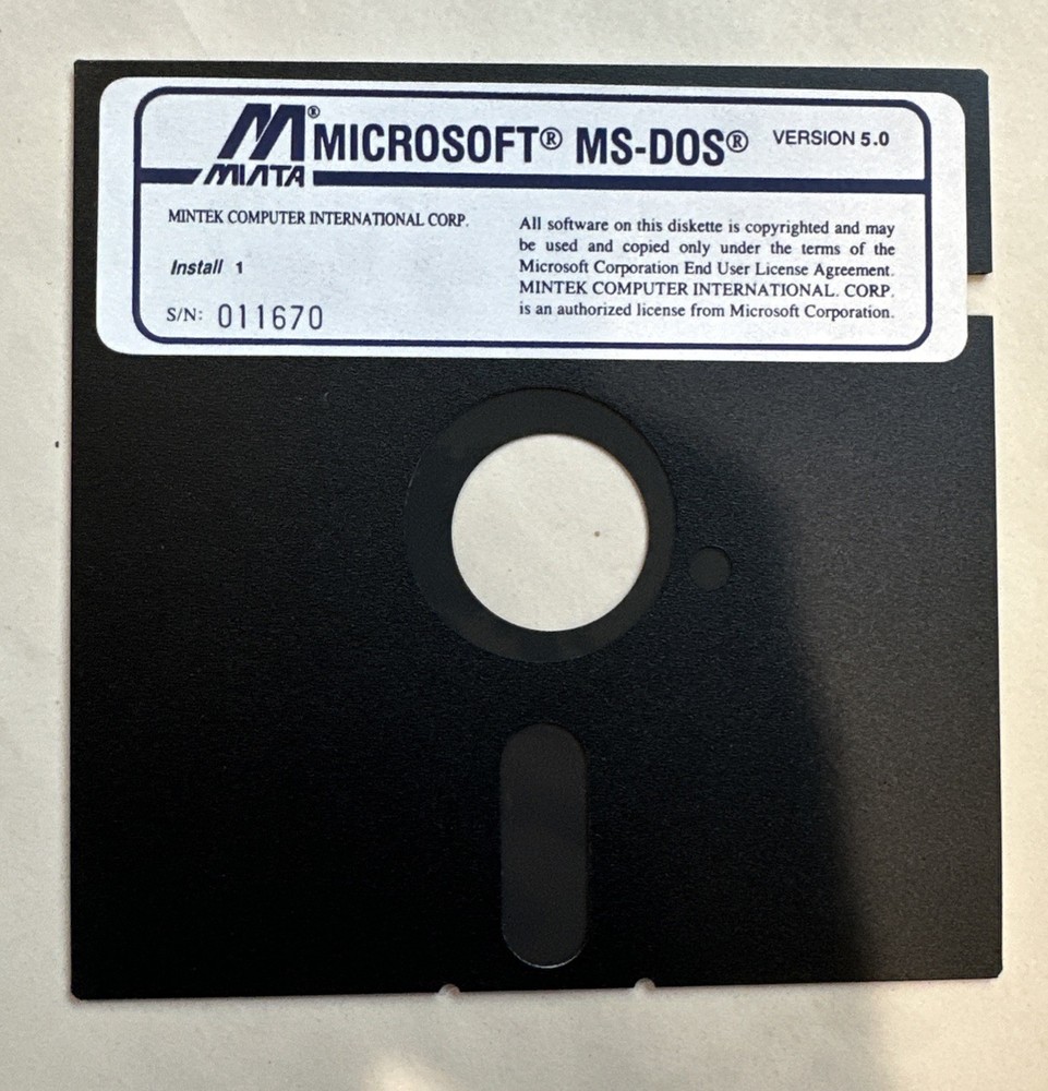 Microsoft MS-DOS 5.0 Operating System 1989 Complete In Box