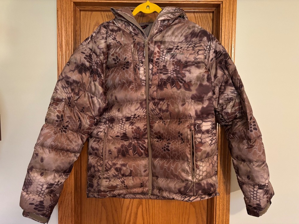 Kryptek ARES Down Hooded Puffy Jacket - Highlander Mens LARGE