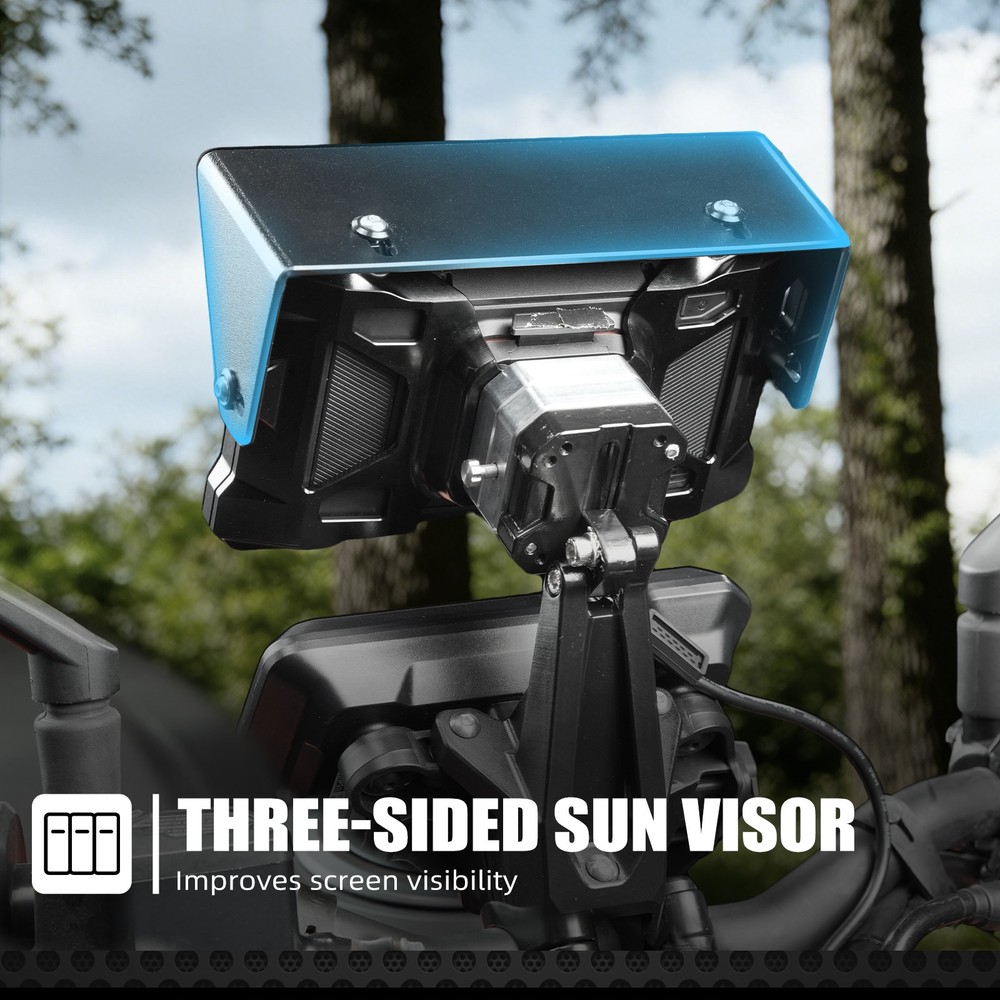 6" Protective Case Mount Adjustable Sun Visor Sunshade Kit For Garmin Zumo XT2