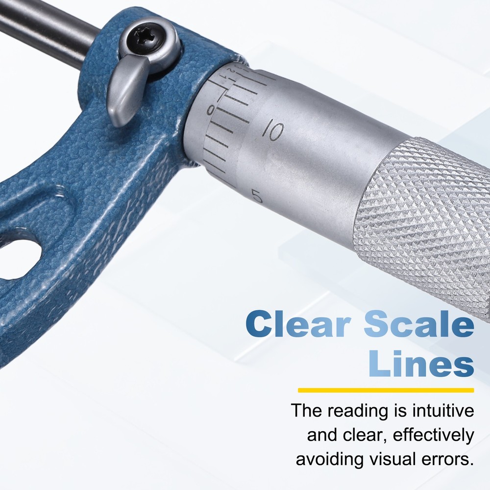 Outside Micrometer, 2-3inch Range 0.0001" Accuracy, Blue