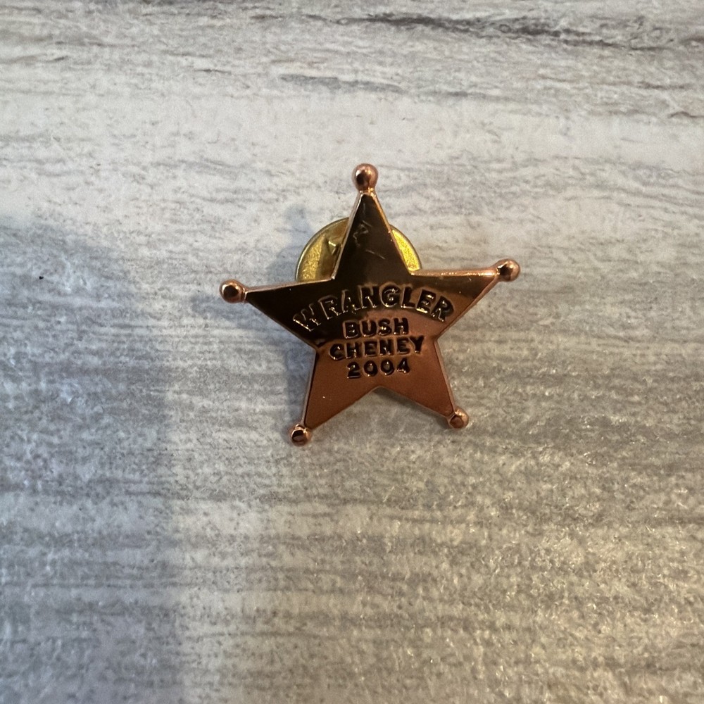 Bush Cheney 2004 Campaign Pin Wrangler 5-Point Star Badge