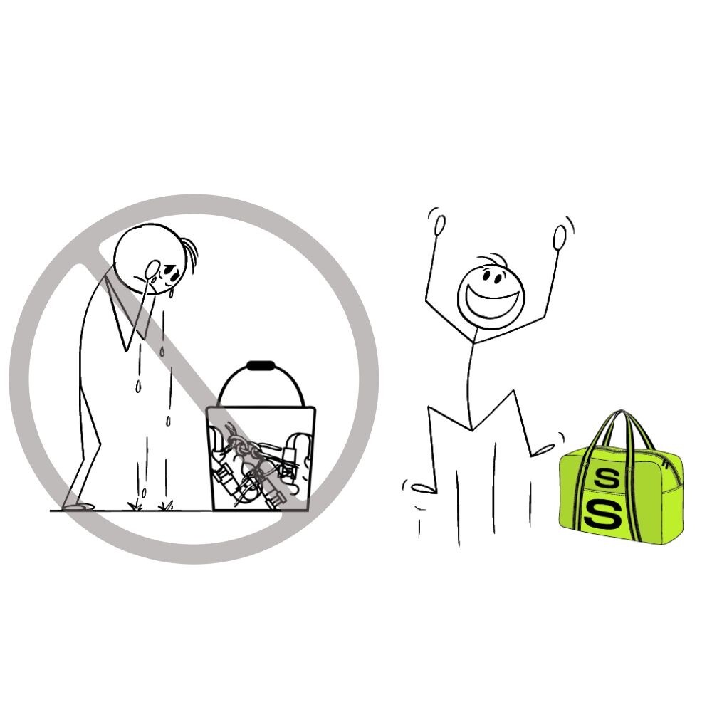 STRAP SAK Ratchet Strap Storage Bag Complete Set