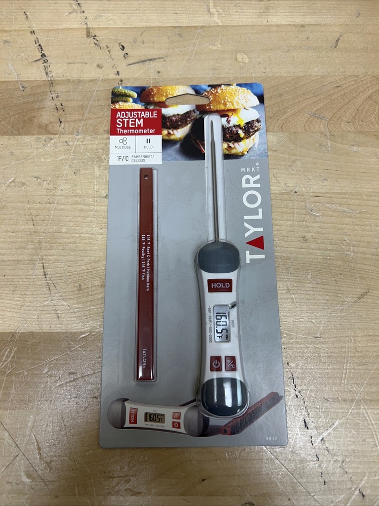 Taylor Market Adjustable Stem Thermometer For Cooking New