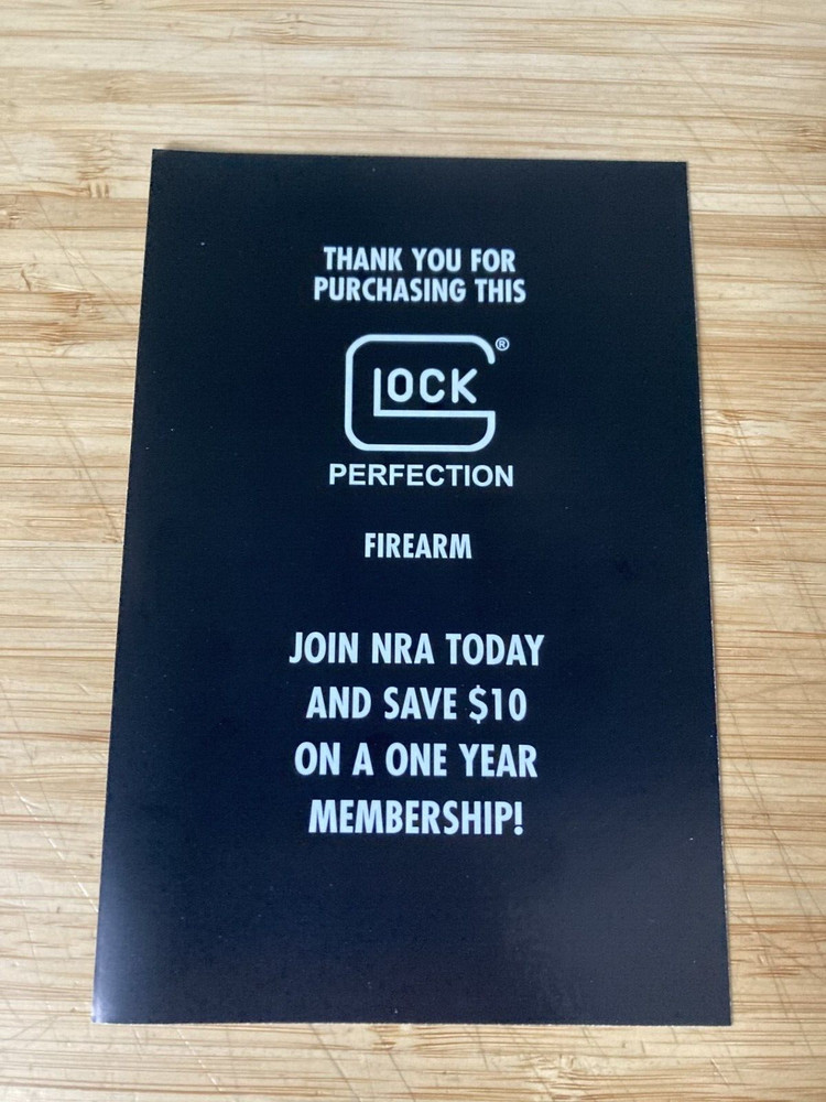 Original Glock Pistols Owners Manual Packet