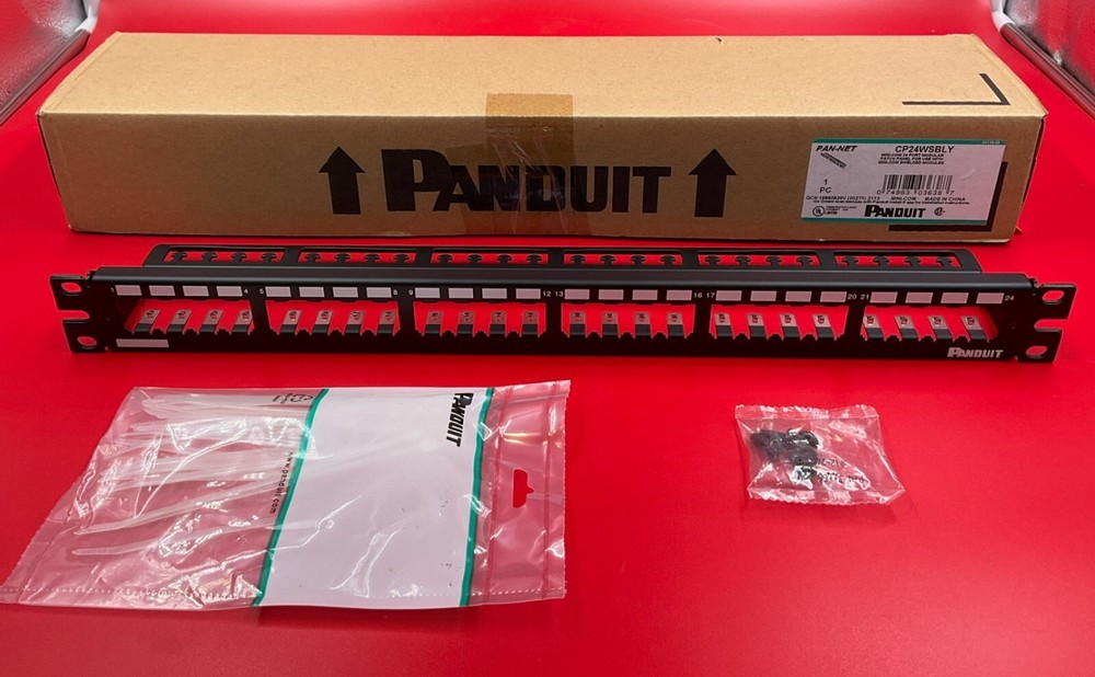 Panduit Pan-Net Flush Mounted Patch Panel CP24WSBLY ✅❤️️✅❤️️ NEW
