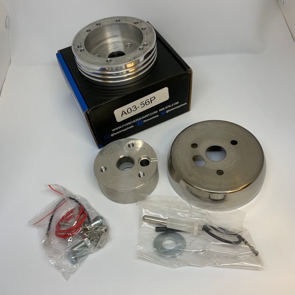 Forever Sharp Polished Steering Wheel Installation Adapter Kit A03-56P GM Chevy