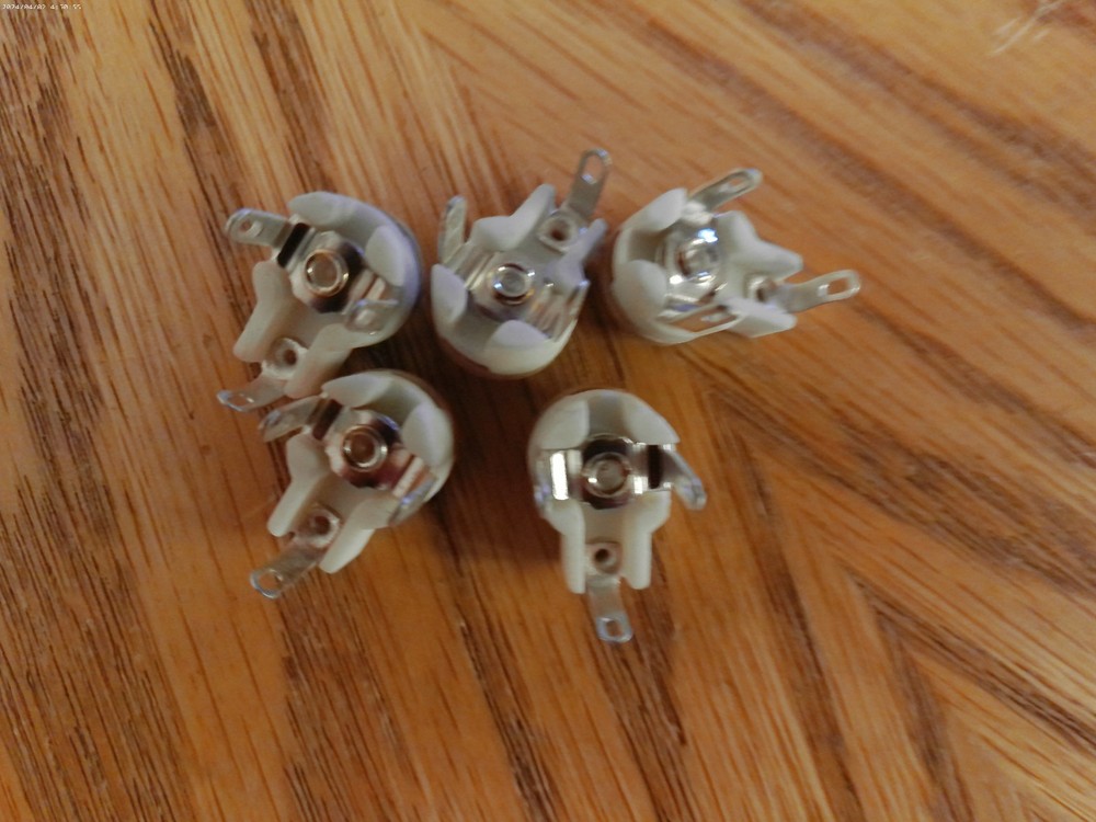 5 LOT HIGH QUALITY DUAL PORCELAIN TRIMMERS 7 TO 30PF NOS