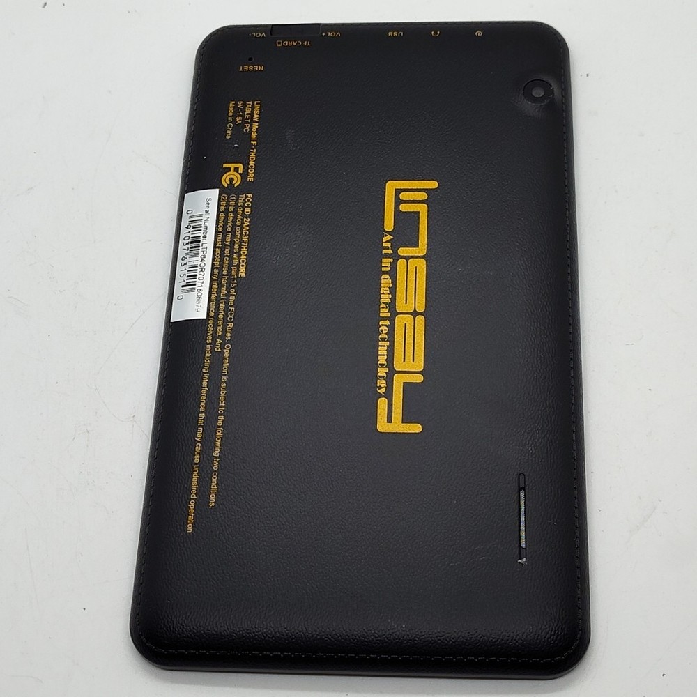 Linsay 7HD4CORE Tablet 7" Android HD Quad Core Tested Works Used