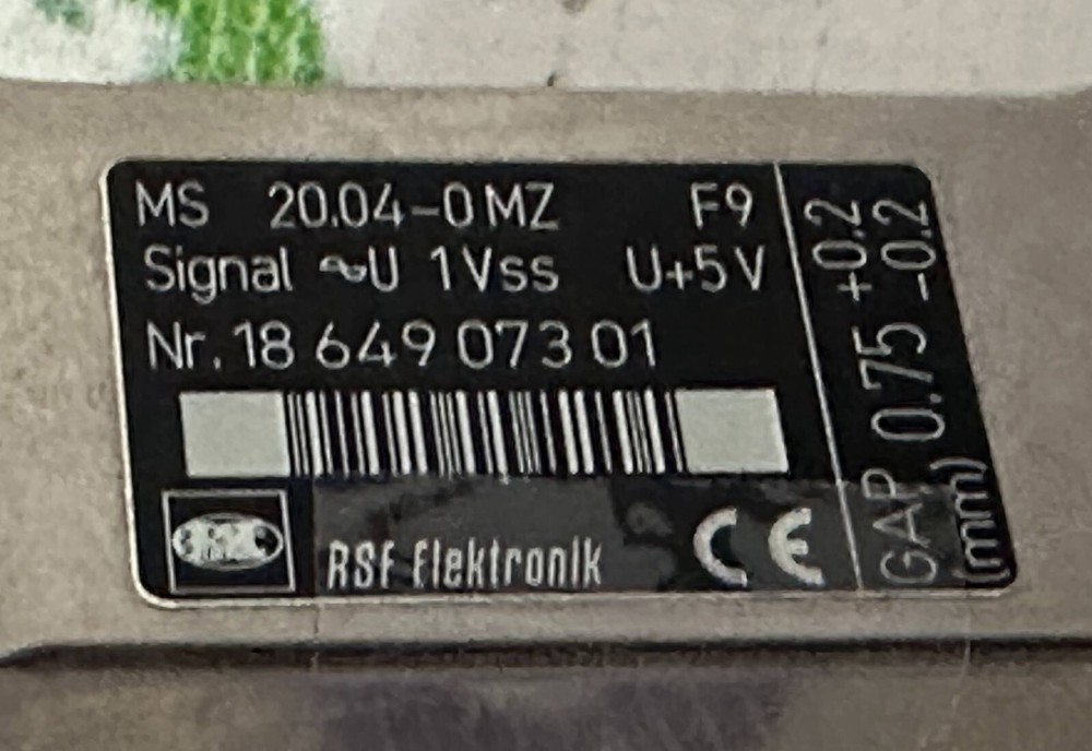 RSF Elektronik MS 20.04-0MZ F9 Electronic Linear Encoder With Read Head Cable