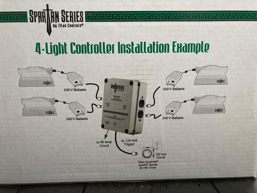 Titan Controls Spartan 4-Light Controller Hydroponics Gardening New
