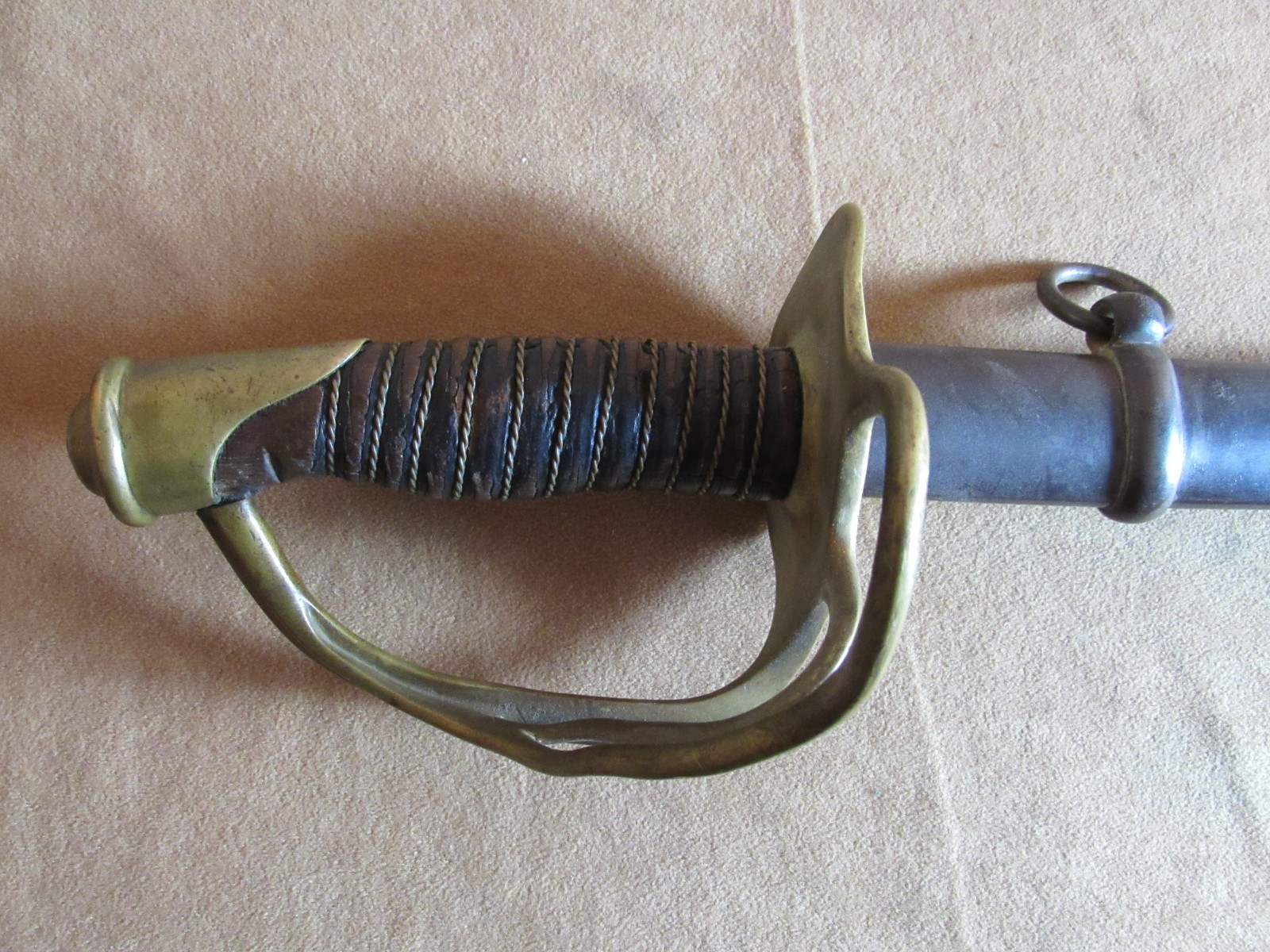 Civil War original Ames 1864 M 1860 Cavalry Saber Sword with Scabbard