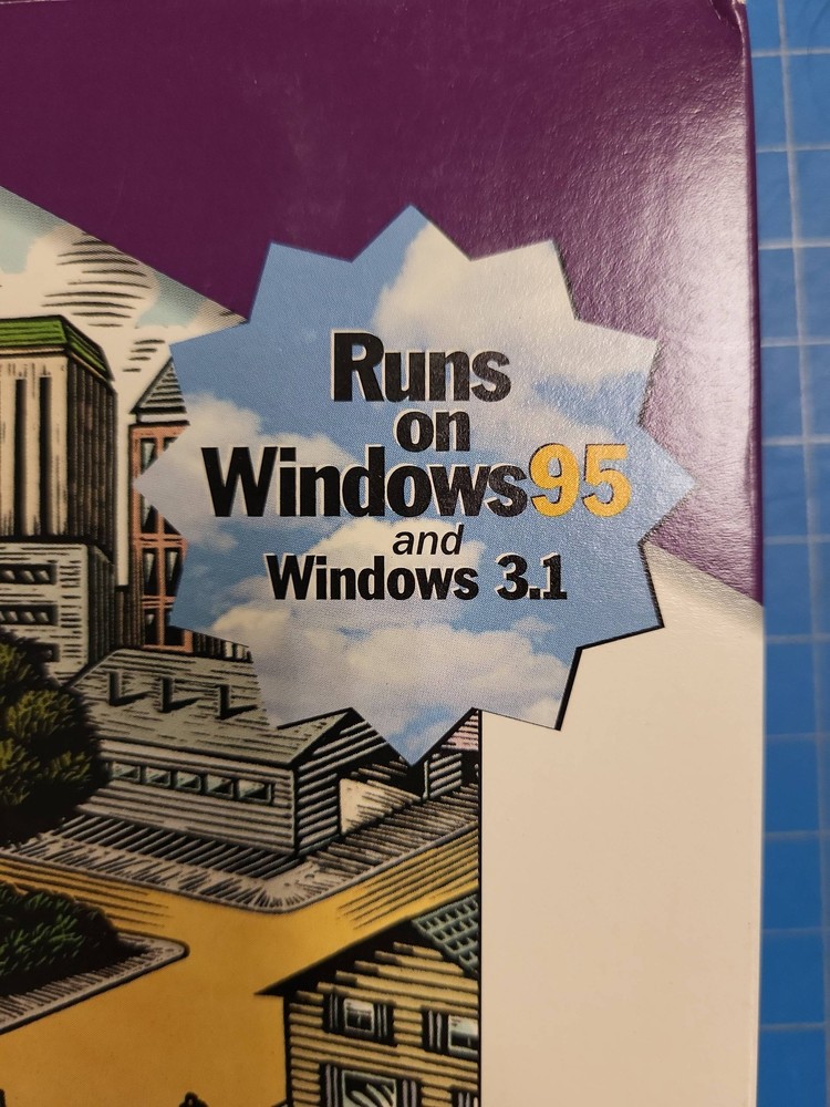 Microsoft Automap Streets Digital Street Maps Software Windows 95 3.1 CD