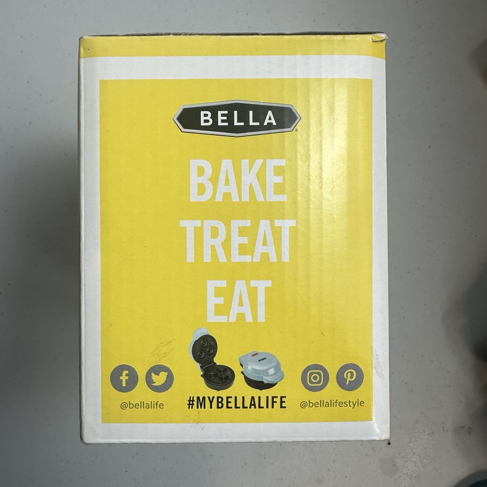 Bella Mini Donut Maker Teal Non-Stick New In Box