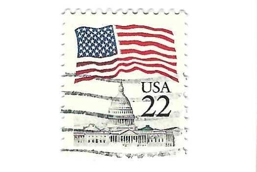 STAMP SCOTT 2114 "Flag Over Capitol" 22 CENT 1985 USED FANCY CANCEL