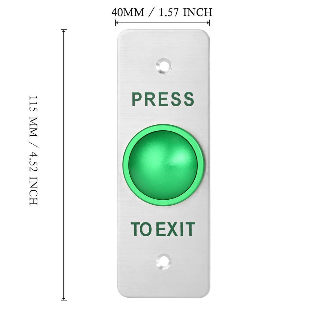 Push to Exit Button，IP68 Waterproof 304 Stainless Steel Panel Round Request t...