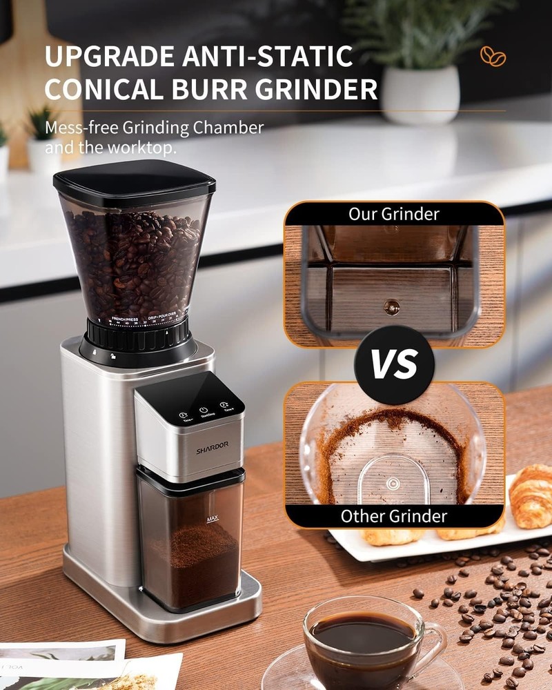 Ultimate Coffee Experience - 48 Grind Settings & Precision Timer Coffee Grinder