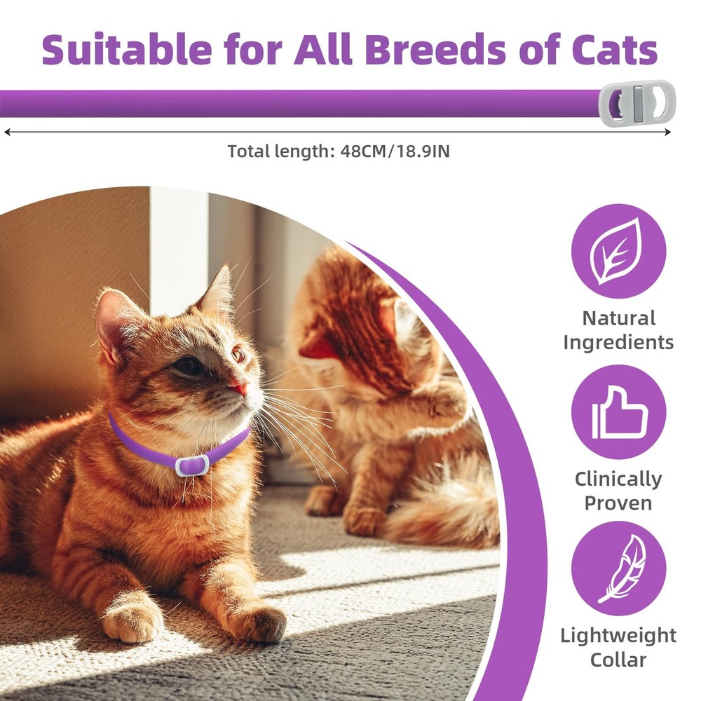 Calming Collar for Cats: Pheromone Cat Calming Collar Cat,Adjustable Size Wat...