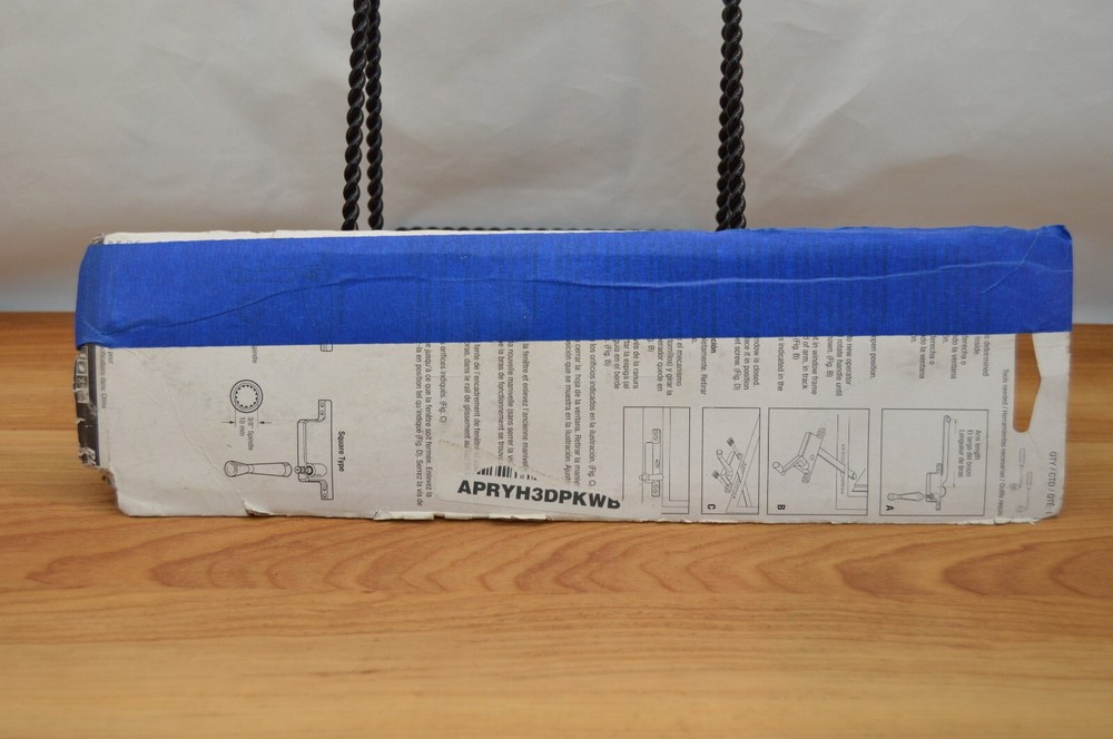 Casement Window Operator Crank Hinge RH with Handle Gray