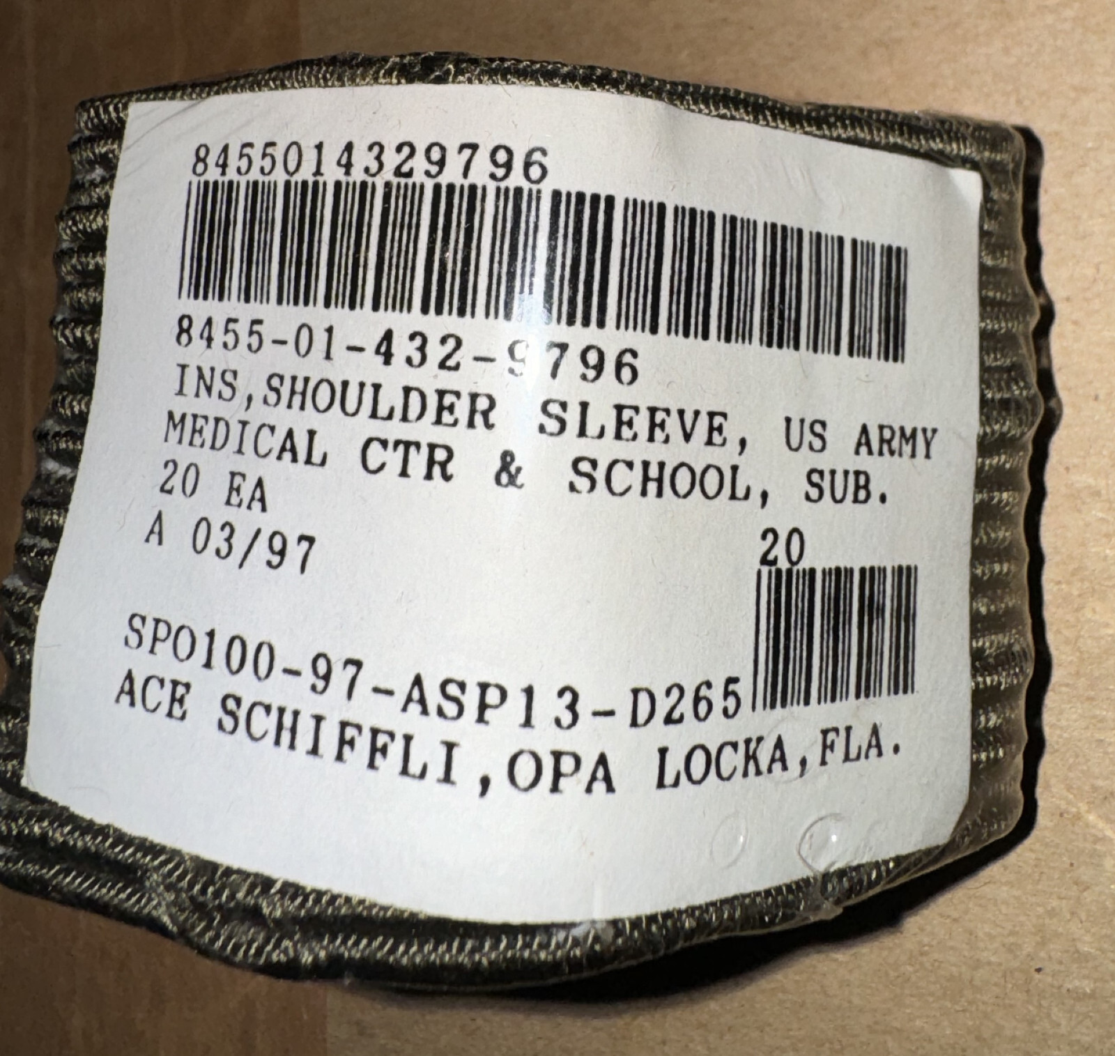 Dealer lot original GI box 200 US Army Medical Center & School subdued patches