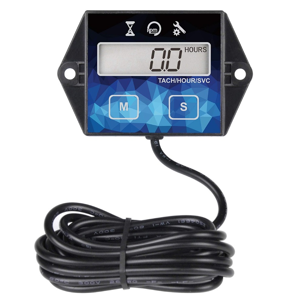 Runleader Small Engine Hour Meter, Digital Tachometer, Maintenance HM011F