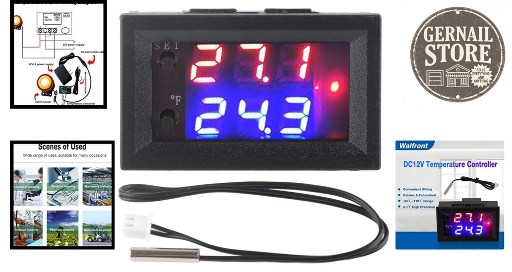 Intelligent Temperature Controller with Sensor Probe for Accurate Adjustment