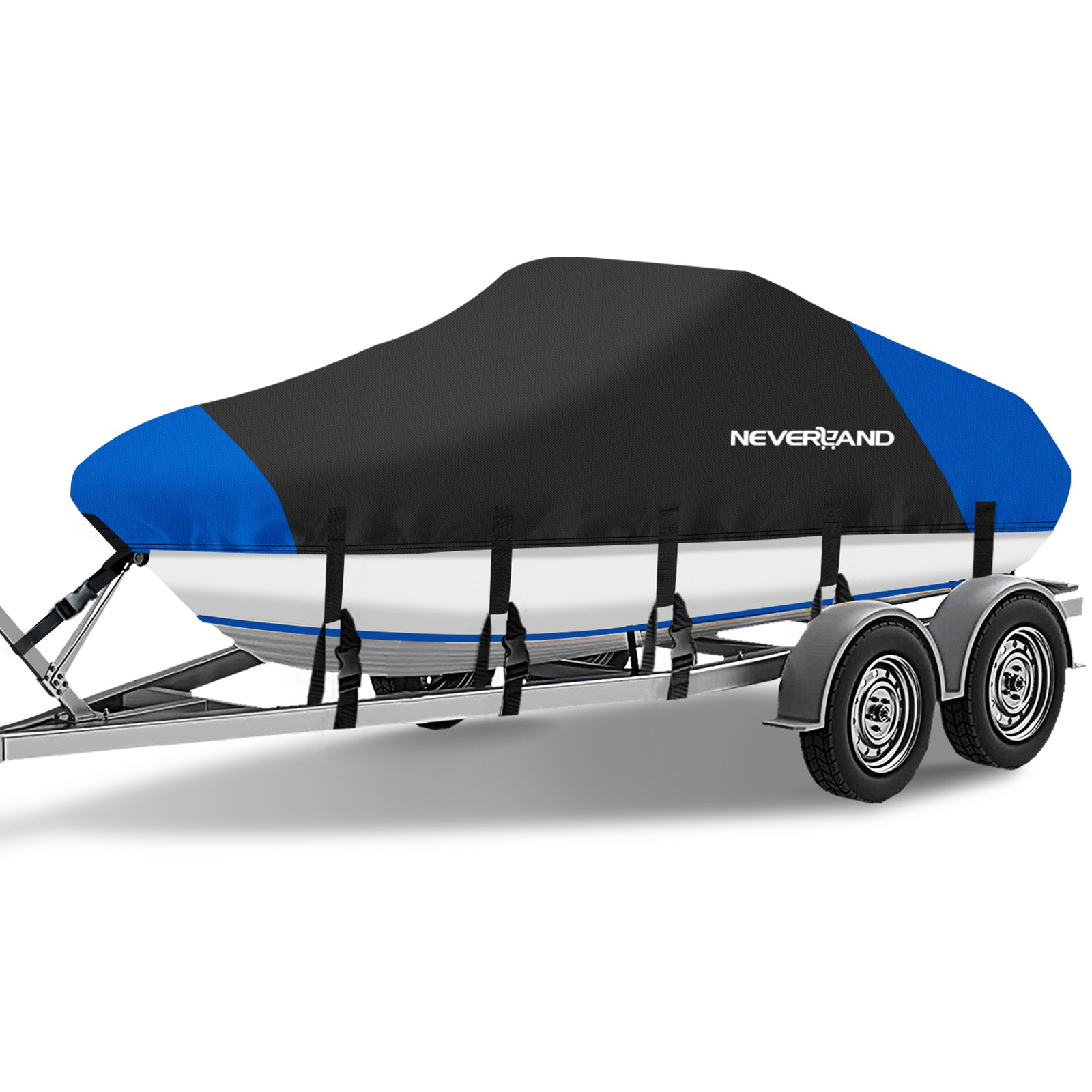 Boat Cover 17ft-19ft Heavy Duty Waterproof Trailerable Fits V-Hull Tri-Hull Bass