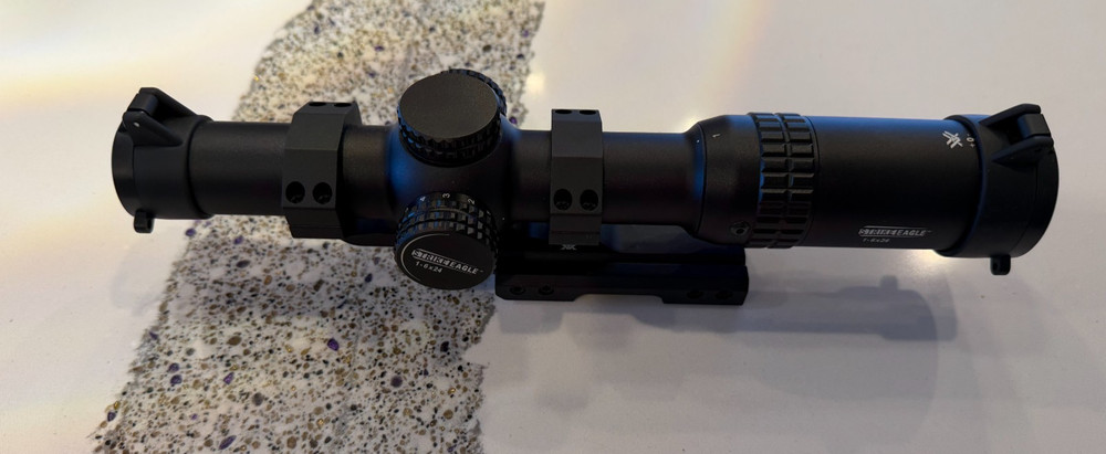 Vortex Strike Eagle 1-6x24 Rifle Scope,AR-BDC Reticle w/ 2in Offset Mount