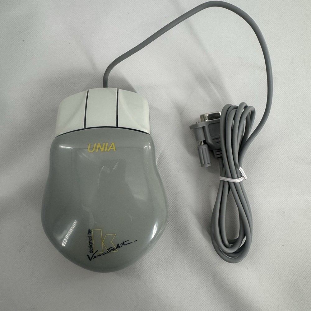 Vintage 1995 UNIA Vector MBWS Unity Mouse Microsoft Windows PC Accessory