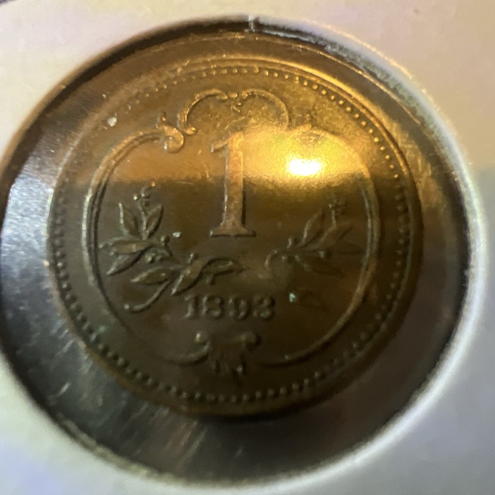 1893 Austria 1 Heller AU