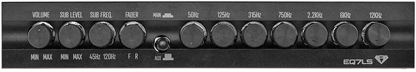 Black Diamond 7-Band Stereo Equalizer/Crossover Pre Amp Equalizer - EQ7LS