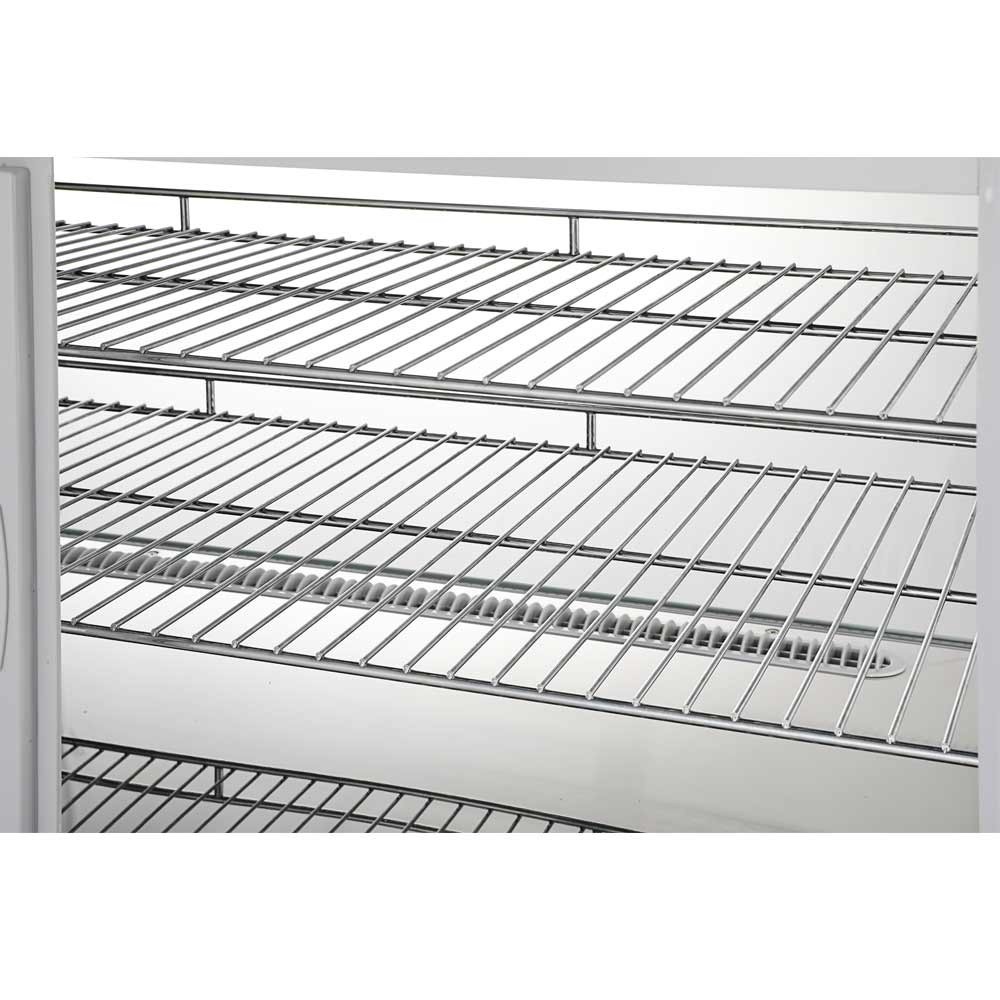 36” Refrigerated Countertop Display Case, Curved Glass, White