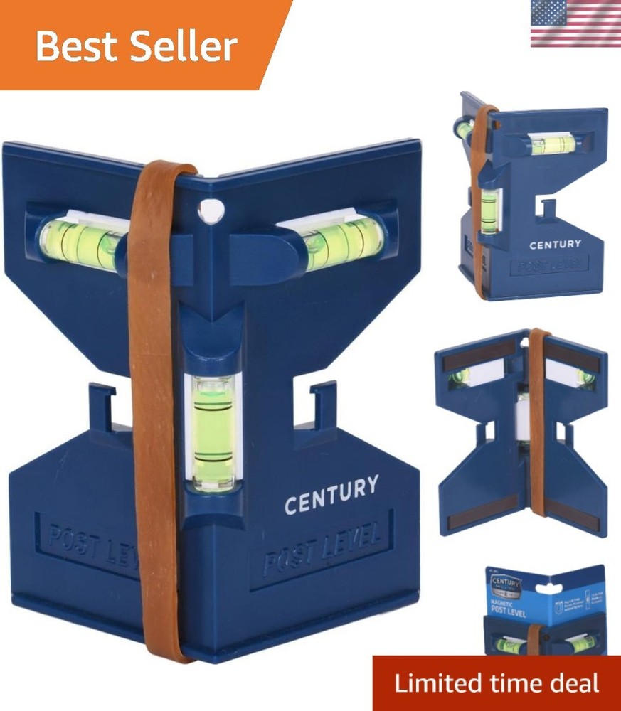 Level Tool Square Magnetic Post Level with Vials Durable Plastic 2 5 Inch