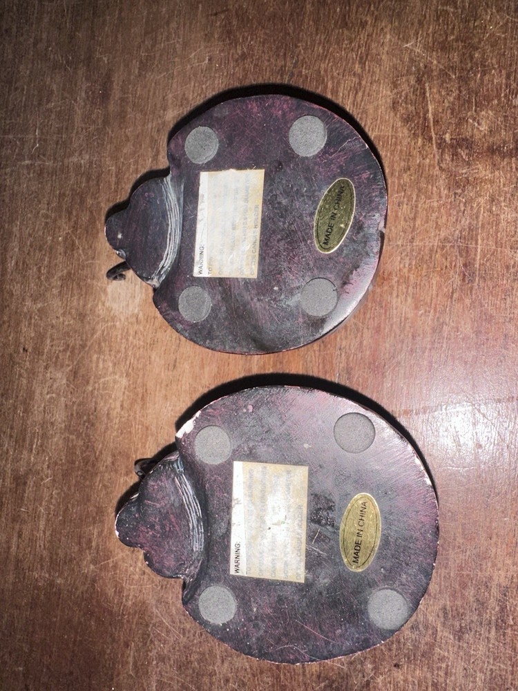 2 Ladybug Candle Holders Cute