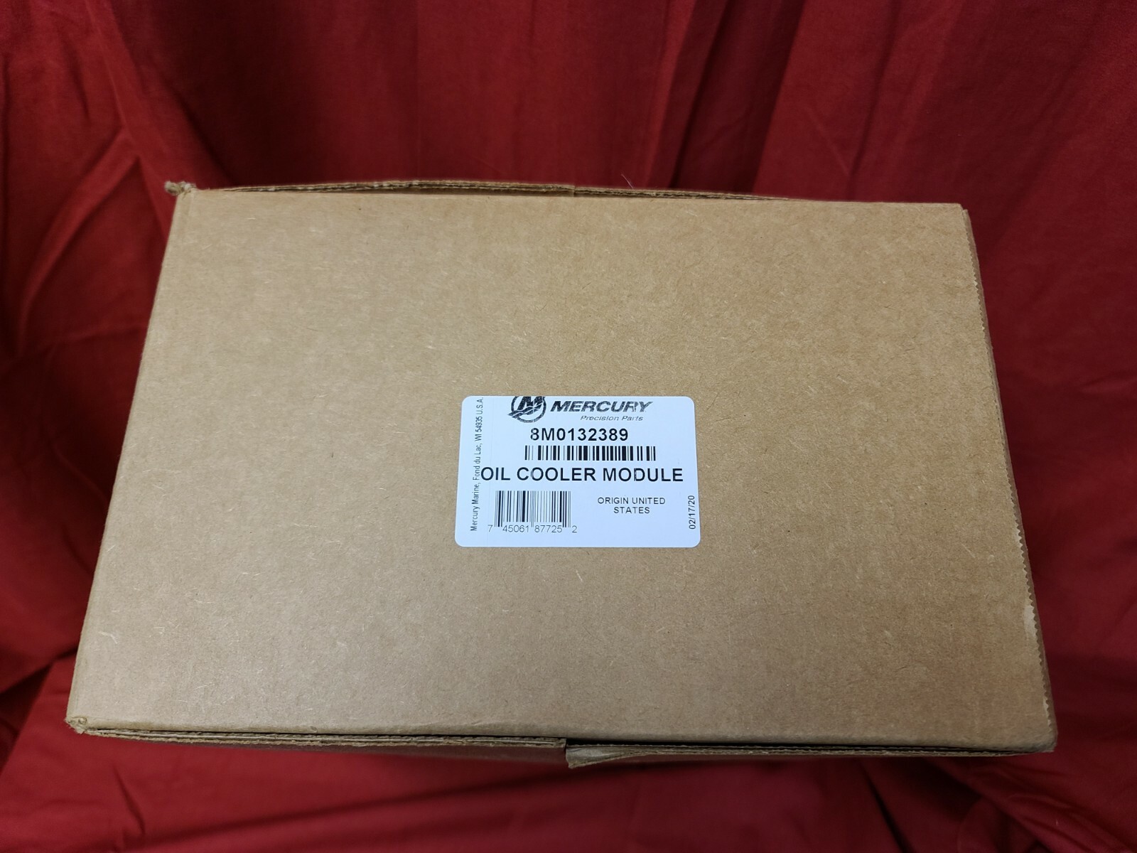 New OEM Mercury 4 Cyl Verado Oil Cooler Module Part # 8M0092407 S/S 8M0132389