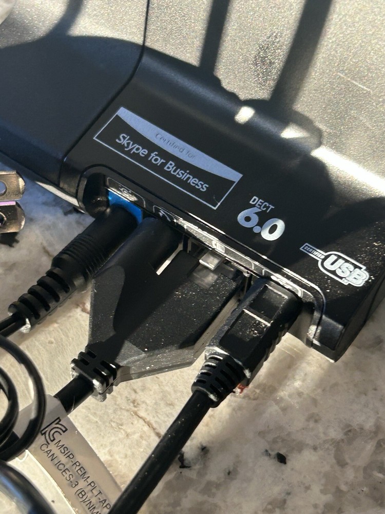 Poly W8200B Skype USB Plantronics Wireless Mono Headset WH500 Complete System