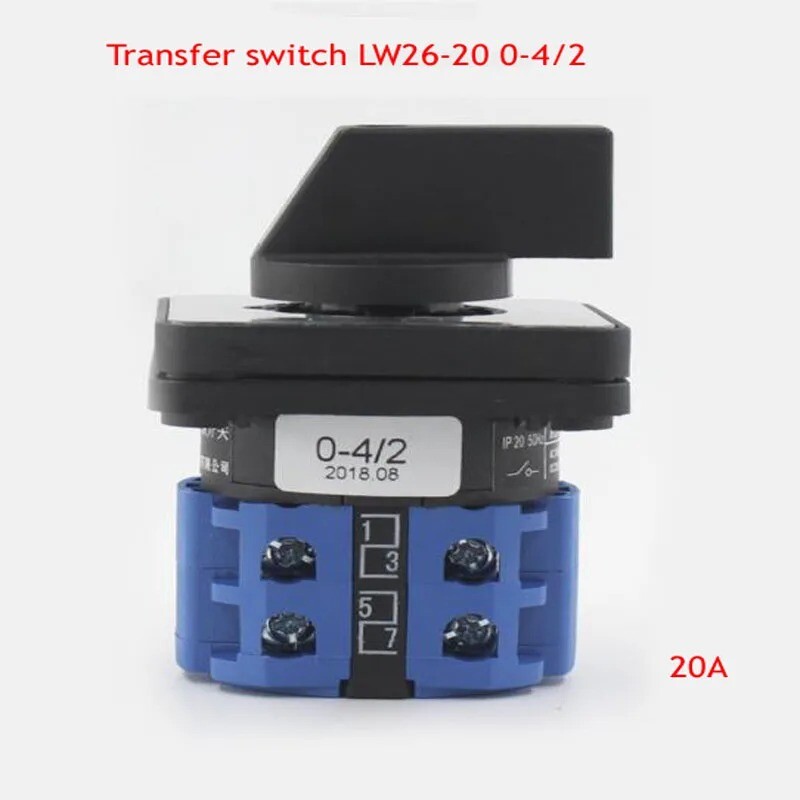 1pc LW26-20 0-4/2 five-speed second-stage voltage regulating transfer switch 20A
