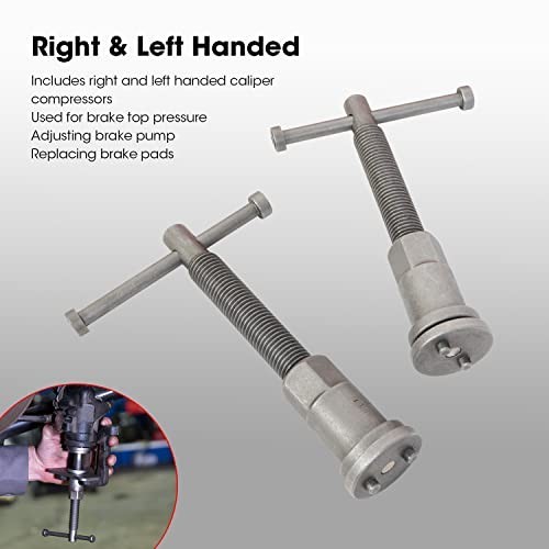 Heavy Duty Brake Caliper Compression Tool Kit - 23pcs Piston Reset Set with Case