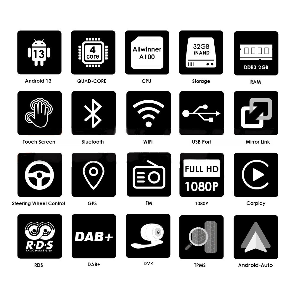 2+32GB Android 14 Car Stereo Radio For GMC Chevrolet Tahoe 2015-2019 Carplay US